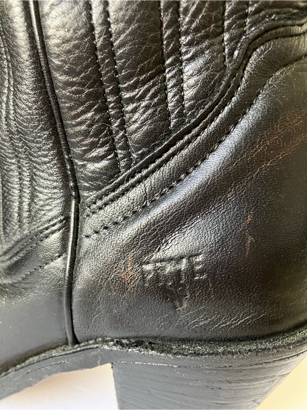Frye 7055 Women’s Black Leather Western Cowboy Pull-On Boots 7 B Pointed - Picture 7 of 9